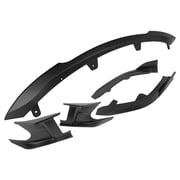 Ikon Motorsports 2PCS Front Side Canards + 3PCS Front Bumper Lip Spoiler Lower Air Dam Chin Splitter Replacement Compatible With 2019-2021 Toyota Corolla Auris 3rd E210 5-Door Hatchback Matte Black