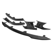 Ikon Motorsports 2PCS Front Side Canards + 3PCS Front Bumper Lip Spoiler Lower Air Dam Chin Splitter Replacement Compatible With 2022-2023 Toyota Corolla Auris 3rd E210 5-Door Hatchback Matte Black