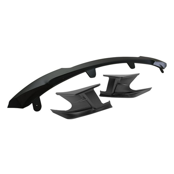 Ikon Motorsports 2PCS Front Side Canards + Front Bumper Lip Spoiler Lower Air Dam Chin Splitter Bodykit Replacement Compatible With 2022-2023 Toyota Corolla Auris 3rd E210 5-Door Hatchback Matte Black