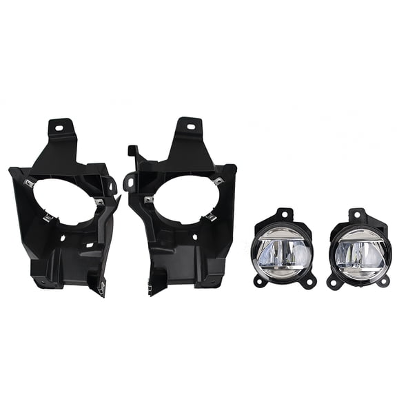 Ikon Motorsports 2PCS LED Front Bumper Fog Lights Lamps W/Brackets Assembly Replacement For 2022-2025 Subaru WRX VB Black 84927VC0 84501CA0