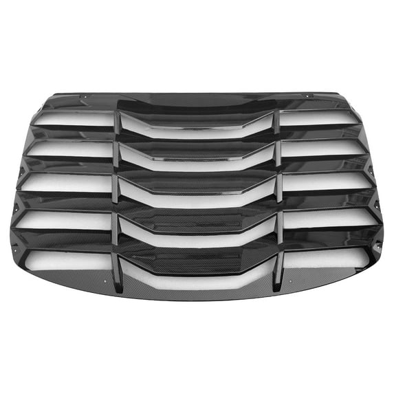 Ikon Motorsports 2PCS Rear Window Louvers Windshield Sun Shade Cover Compatible With 2022-2025 Subaru BRZ & Toyota GR86 ABS Plastic IKON Style Carbon Fiber Print