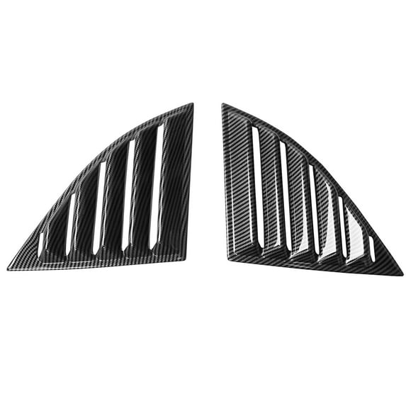 Ikon Motorsports 2PCS Side Window Louvers Compatible With 2020-2025 Toyota GR Supra A90 A91 IKON Style PP Polypropylene Carbon Fiber Print Air Vent Scoop Sun Rain Shade Vent Cover Bodykit Replacement