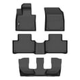 thumbnail image 1 of Ikon Motorsports 3D Molded TPE Floor Mats Compatible with 2016-2025 Volvo XC90 7-passenger Models Black All Weather Waterproof Anti-Slip Floor Liners, Front 2nd Row Interior Accessories 4PCS, 1 of 9