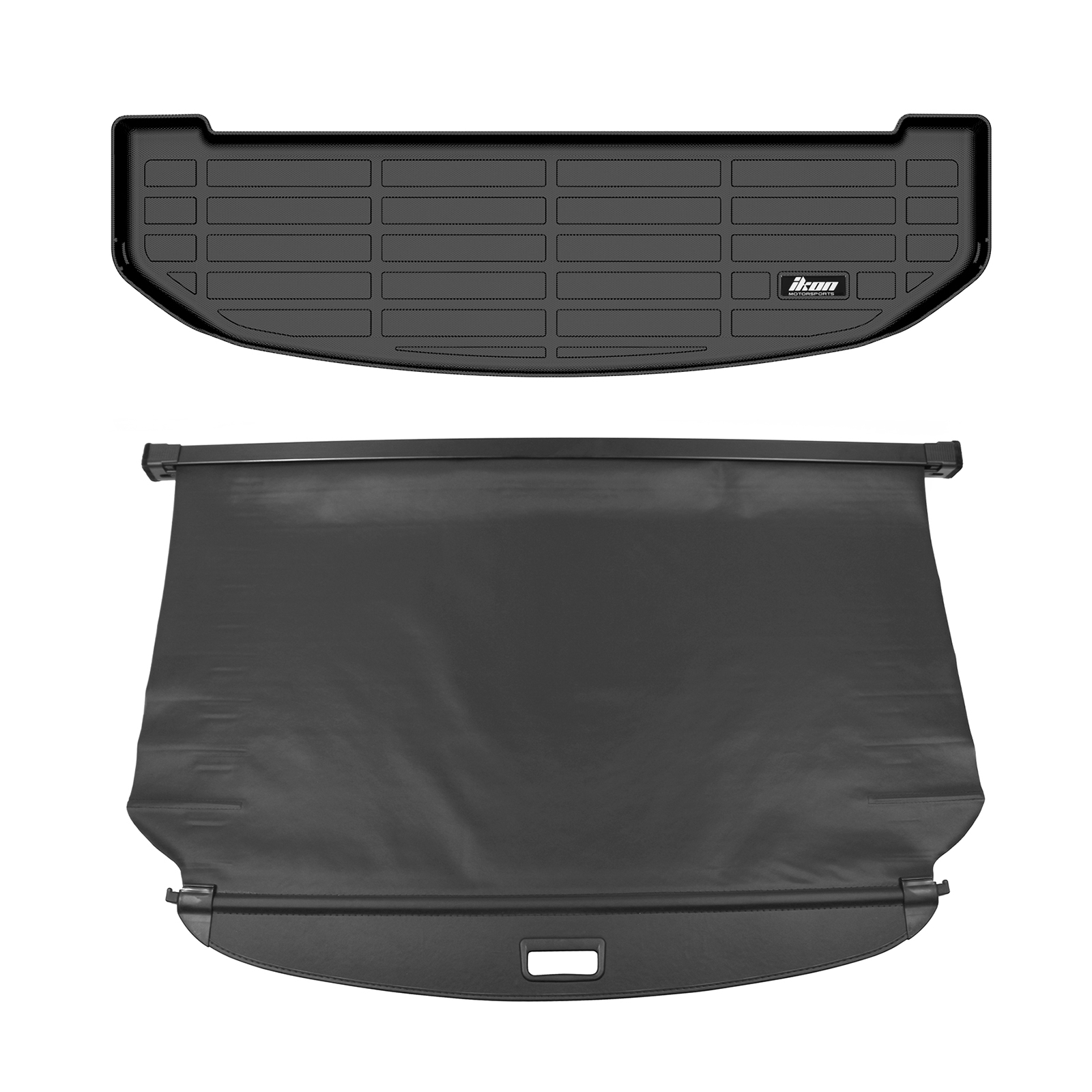 Funda para baúl y cubierta de carga Ikon Motorsports 3D TPE compatible con Kia Sorento 2021-2026, alfombrillas de carga para todo clima en negro