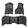 thumbnail image 1 of Ikon Motorsports 3D TPE Floor Mats Compatible With 2012-2024 Ram 1500/2500/3500 Crew Cab Black 3D Molded All Weather Car Carpets 1st 2nd Row Front Rear Protector Liner 3PC Set, 1 of 8
