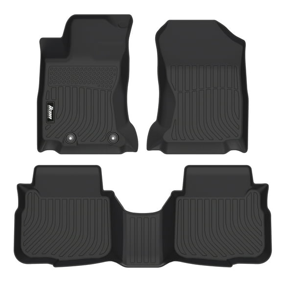Ikon Motorsports 3D TPE Floor Mats Compatible with 2020-2025 Subaru Outback & Legacy, All Weather Waterproof Heavy Duty Floor Liners Carpets Black 3PCS Set