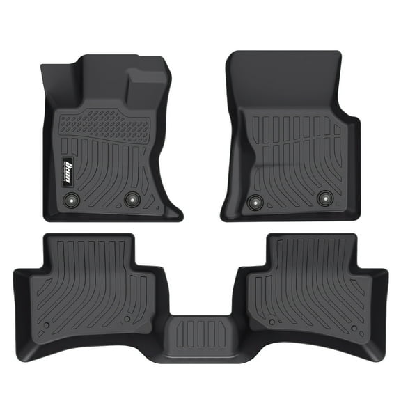 Ikon Motorsports3D TPE Floor Mats Fits 2021-2026 Land Rover Range Rover Velar& Jaguar F-Pace, All Weather Carpets Liners Black