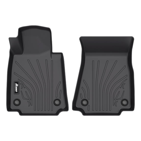 Ikon Motorsports 3D TPE Floor Mats, Compatible with 2023-2025 Nissan Z, All Weather Waterproof Non-Slip Floor Liners, Front & 2nd Row Full Set Interior Accessories, Black