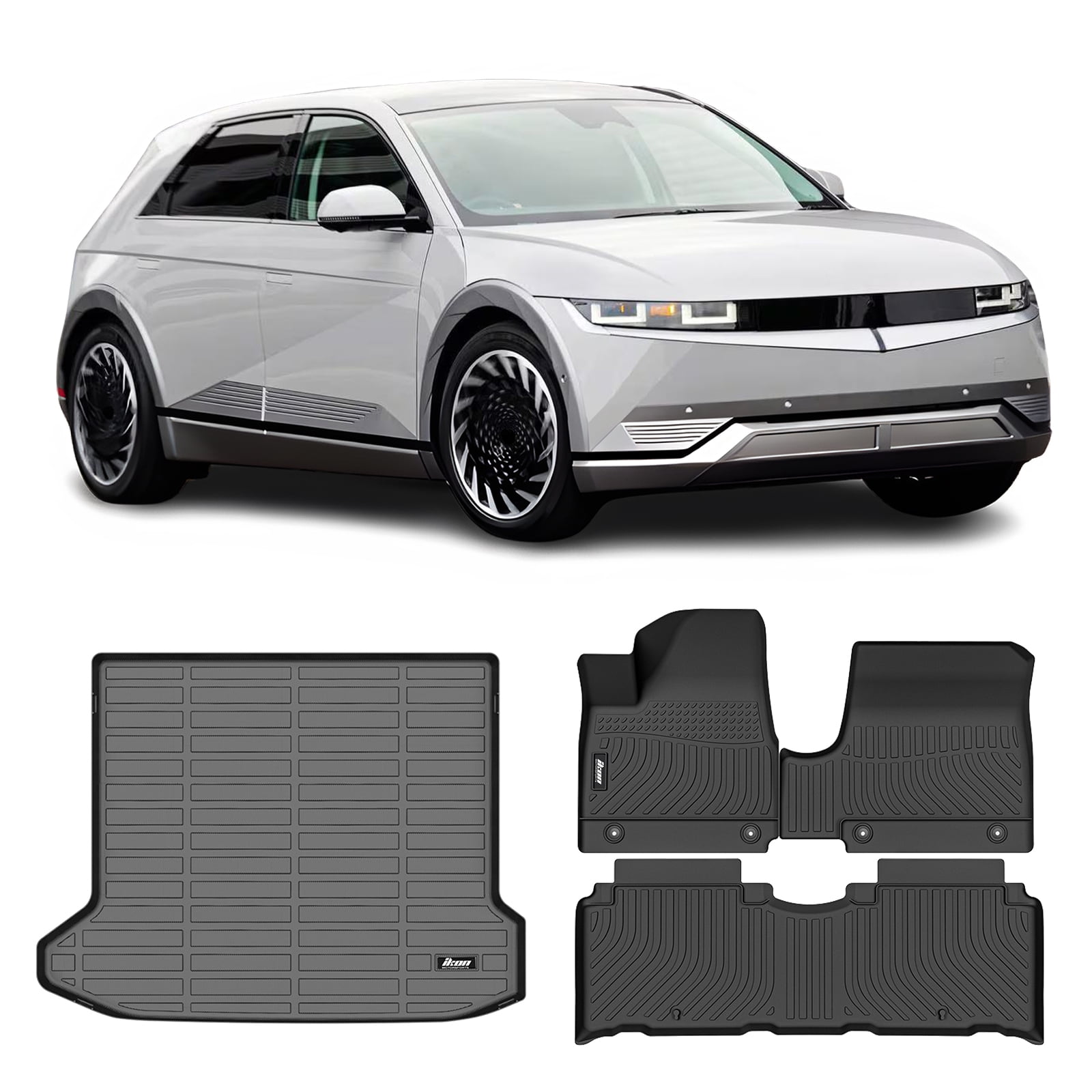 Ikon Motorsports 3D TPE Floor Mats + Trunk Mat, Compatible with 2022 ...
