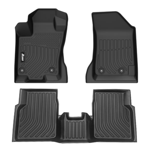 Ikon Motorsports 3PCS 3D TPE All Weather Floor Mats for 2017-2026 Jeep Compass, 82214651AB 82214651AC, Cargo Liner Carpets