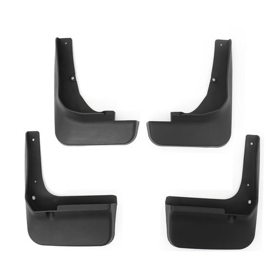 Ikon Motorsports 4PCS Front Rear Mud Flaps Wheel Arch Splash Guards MudFlaps For 2011-2013 Toyota Highlander, Black PP Polypropylene PT908-48111