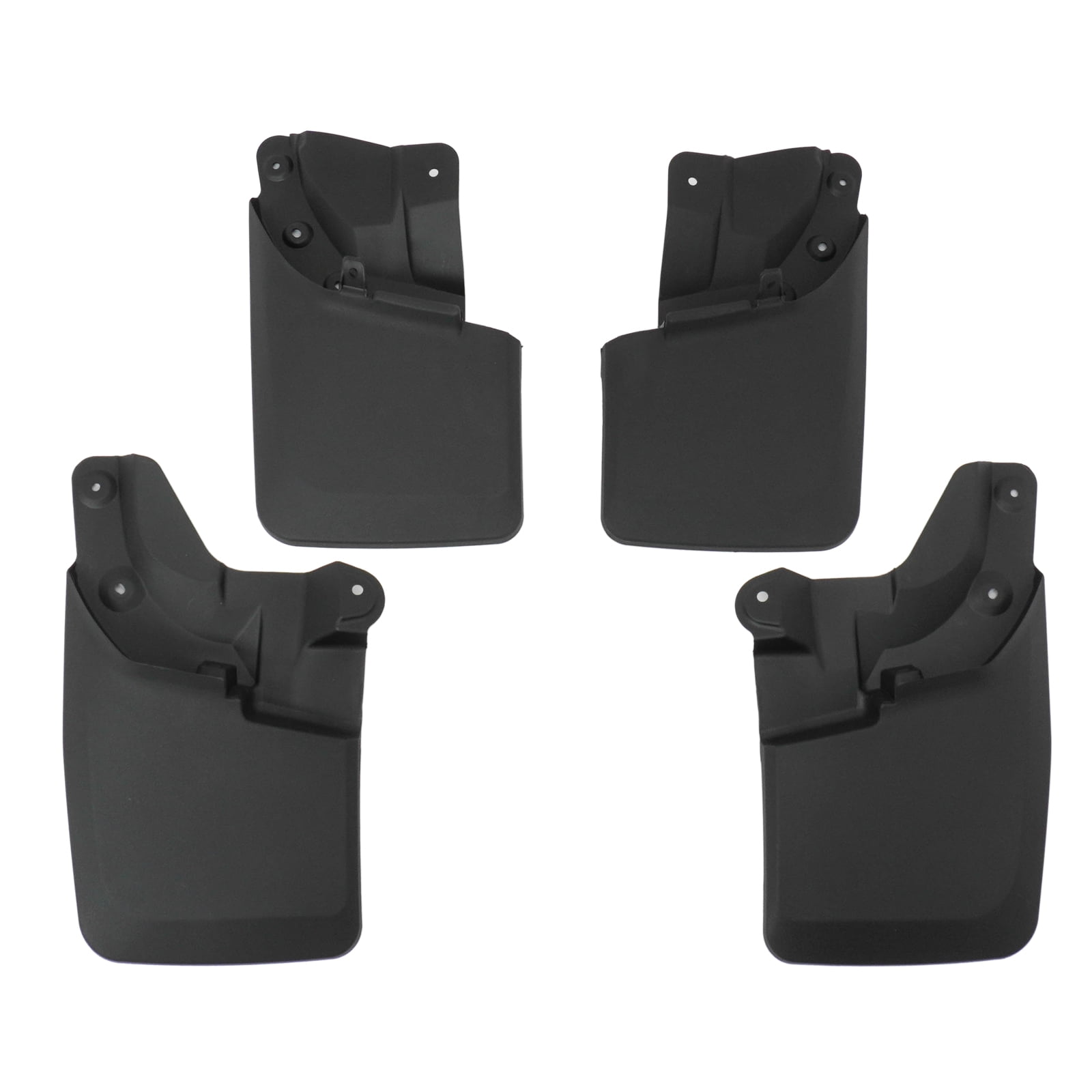 Ikon Motorsports 4PCS Front Rear Mud Flaps Wheel Arch Splash Guards MudFlaps For 2016-2023 Toyota Tacoma W/OEM Fender Flares, Black PP PT345-35170