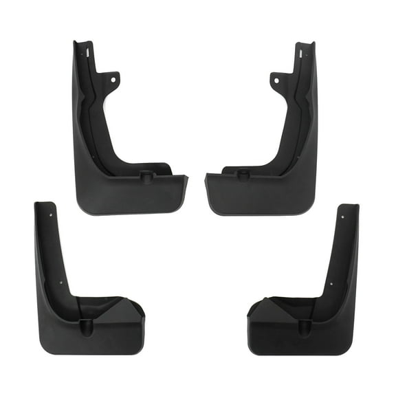 Ikon Motorsports 4PCS Front Rear Mud Flaps Wheel Arch Splash Guards MudFlaps For 2023-2026 Lexus RX350 RX350h RX450h+ RX500h, Black PP PK389-13P00-TP