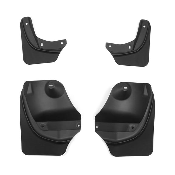 Ikon Motorsports 4PCS Front & Rear Side Mud Flaps Splash Guards Mudguards Mudflaps Set Accessories Compatible with 2024-2025 Tesla Model 3 Highland, OE Style Black PP Polypropylene