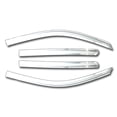 thumbnail image 1 of Ikon Motorsports 4PCS Front Rear Side Window Visors Vent Rain Sun Wind Guard Side Shade Deflectors Bodykit Replacement Compatible With 2005-2009 Hyundai Tucson Tape-On ABS Plastic Chrome, 1 of 4