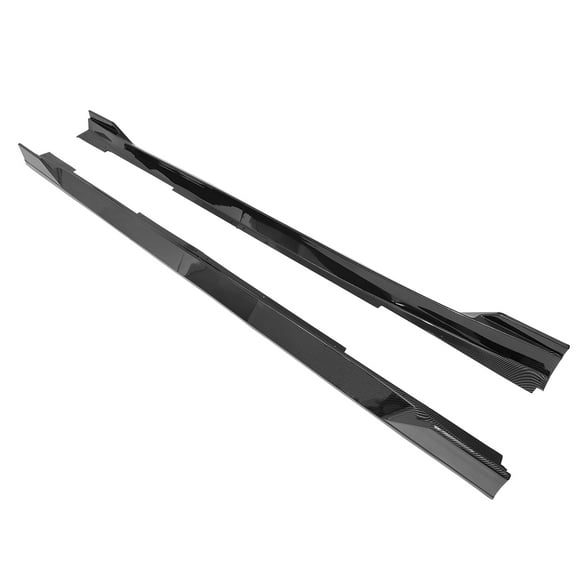 Ikon Motorsports 4PCS Side Skirts Extension Rocker Panel Guard Added on Bodykit Replacement Compatible With 2014-2023 Infiniti Q50 IKON Style PP Polypropylene Carbon Fiber Print