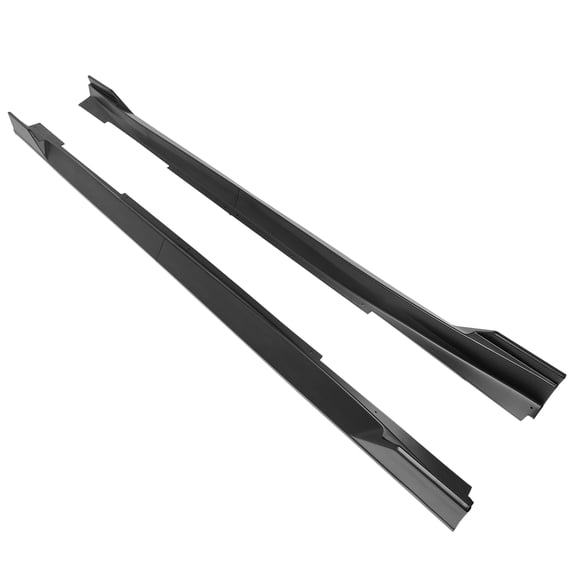 Ikon Motorsports 4PCS Side Skirts Extension Rocker Panel Guard Added on Bodykit Replacement Compatible With 2014-2023 Infiniti Q50 IKON Style PP Polypropylene Matte Black