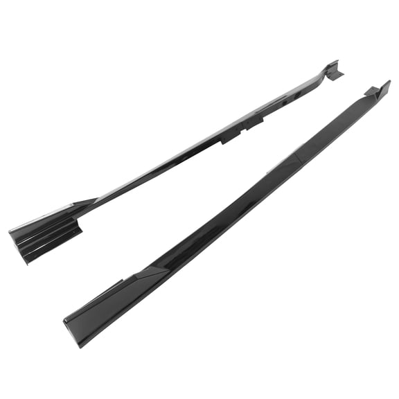 Ikon Motorsports 4PCS Side Skirts Extension Rocker Panels Guard Bodykit Replacement Compatible With 2018-2022 Honda Accord PP Polypropylene Gloss Black 2019 2020 2021
