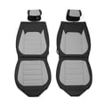 thumbnail image 1 of Ikon Motorsports 5 Seats Car Seat Covers Compatible with 2007-2023 Chevy Silverado GMC Sierra 1500/2500HD/3500HD Crew & Extended Cab Black Gray PU Leather Seat Cover Protectors With Pocket, 1 of 7