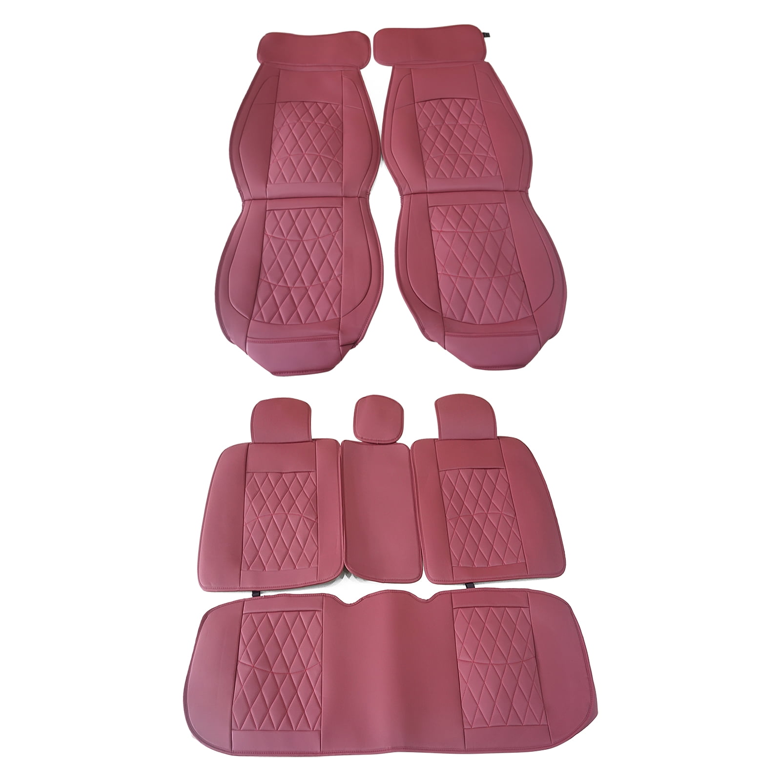 5-Seats Full Set Car Seat Covers – Universal Fit Front & Rear, Breathable Polycotton & Bird’s Eye Cloth, Anti-Slip & UV Resistant