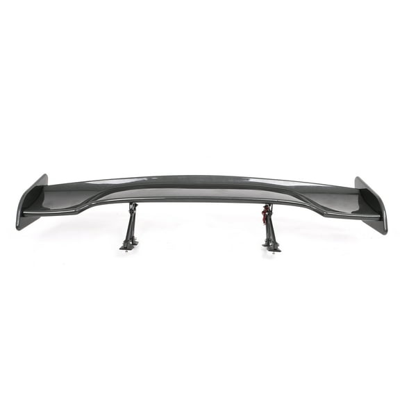 Ikon Motorsports 57" Trunk Spoiler w/ LED Compatible with Universal Carbon Fiber Print JDM GT Style Rear Tail Spoiler Wing Lip Deck Lid With Light ABS