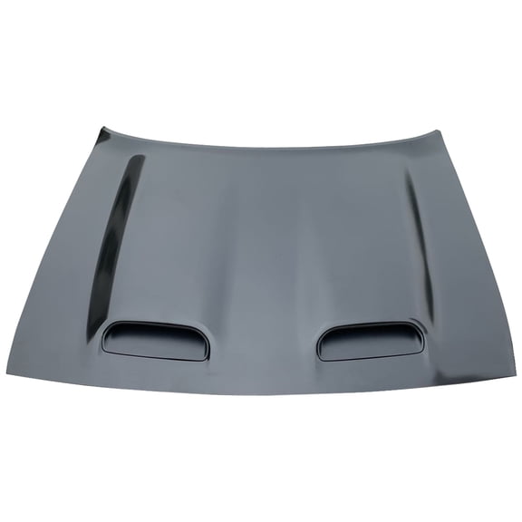 Ikon Motorsports Aluminum Front Hood for 2008-2023 Dodge Challenger Hellcat Style Black
