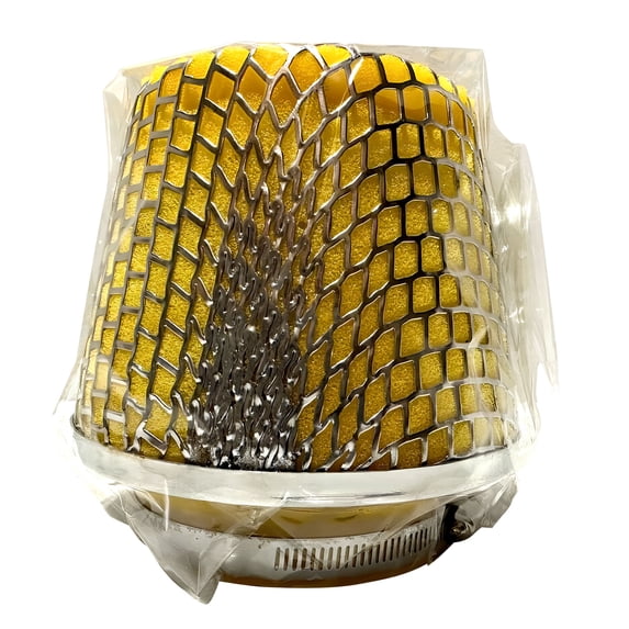 Ikon Motorsports Auto Car Truck SUV Cold Air Intake Filter Turbo Application Universal for 4" 100mm Cars Yellow