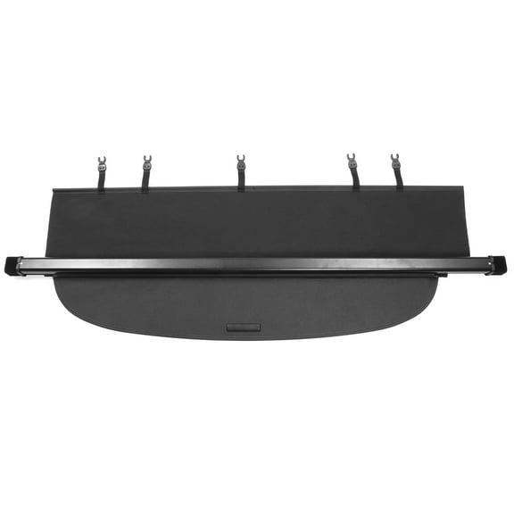 Ikon Motorsports Cargo Cover Compatible With 2015-2019 Subaru Outback (Only Fit Automatic Rear Gate) PVC & Aluminum Rod Black Security Rear Trunk Cover Security Retractable Shield