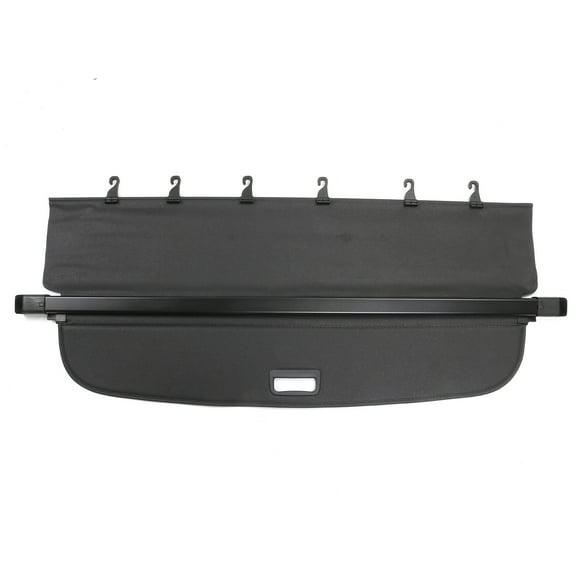 Ikon Motorsports Cargo Cover Compatible With 2020-2024 Subaru Outback All Models OEM Style PVC & Aluminum Rod Black Security Rear Trunk Cover Security Retractable Shield