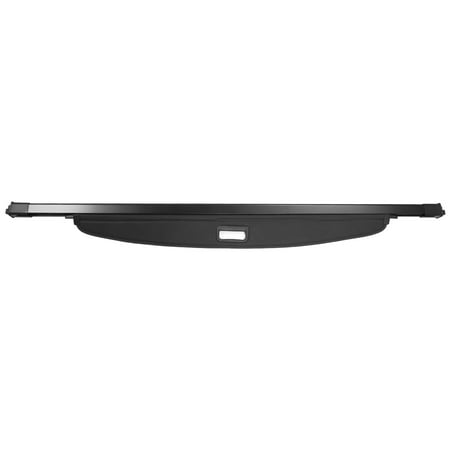 Ikon Motorsports Cargo Cover Compatible With 2021-2023 Chevy Cadillac GMC, OEM Style PVC & Aluminum Rod Black Security Rear Trunk Cover Security Retractable Shield 84390976 84390977 84390978