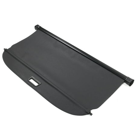 Ikon Motorsports Cargo Cover Compatible With 2022-2026 Toyota Corolla Cross, PVC & Aluminum Rod Black Security Rear Trunk Cover Retractable Shield