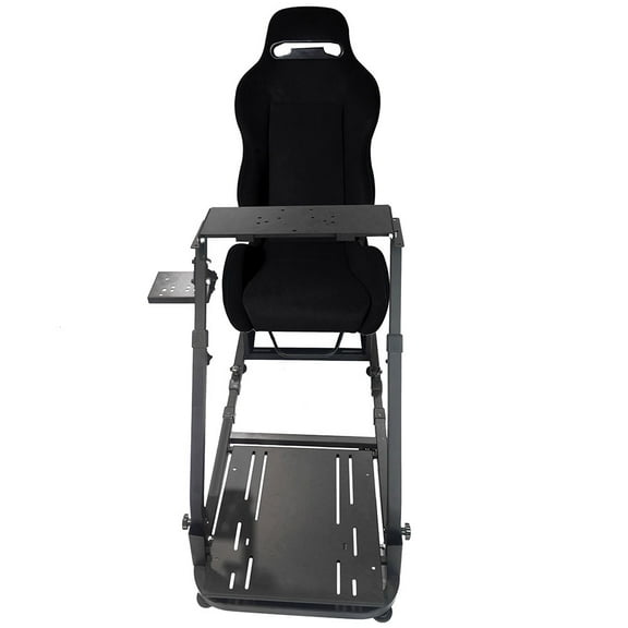 Ikon Motorsports Cloth Racing Seat Simulator Steering Wheel Stand Compatible with Logitech G29 Thrustmaster