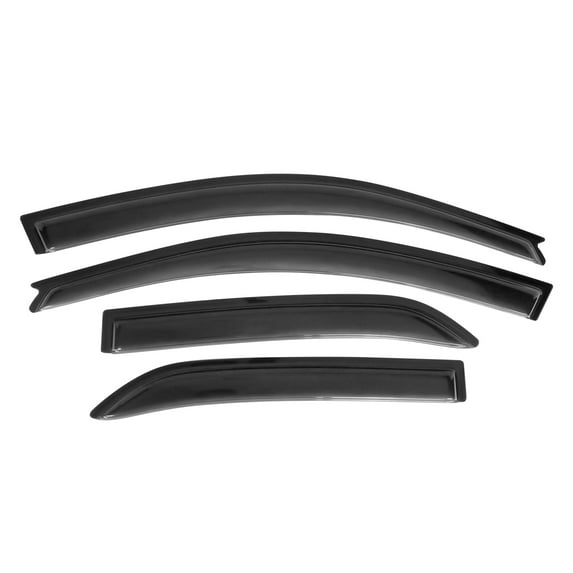 Ikon Motorsports Compatible with 02-07 Mitsubishi Lancer Acrylic Window Visors Vent Windshield Deflector Rain Guard 4Pc Set Outside Mount 2003 2004 2005 2006