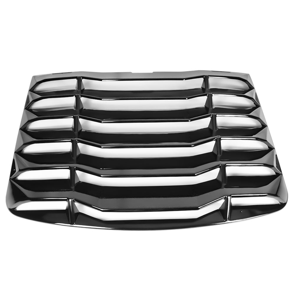 Ikon Motorsports Compatible with 03-08 Nissan 350Z IKON Style Rear Window Louver Sun Shade Cover Windshield Vent - Gloss Black 2003 2004 2005 2006 2007 2008 - image 1 of 9