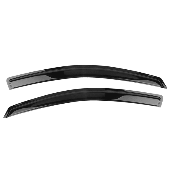 Ikon Motorsports Compatible with 04-15 Nissan Titan King Cab/ Extended Cab Acrylic Window Visors Vent Windshield Deflector Rain Guard 2Pc Set Outside Mount 2005 2006 2007 2008 09 10 11 12 13 14