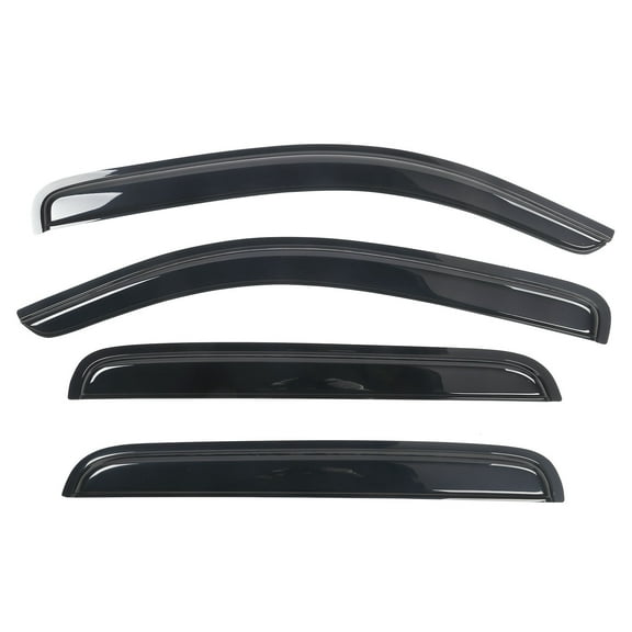 Ikon Motorsports Compatible with 05-15 Toyota Tacoma Double Cab Acrylic Window Visors Vent Deflector Rain Guard 4Pc Set Outside Mount 2006 2007 2008 2009 2010 2011 2012 2013 2014 2015 2016 2017 2018