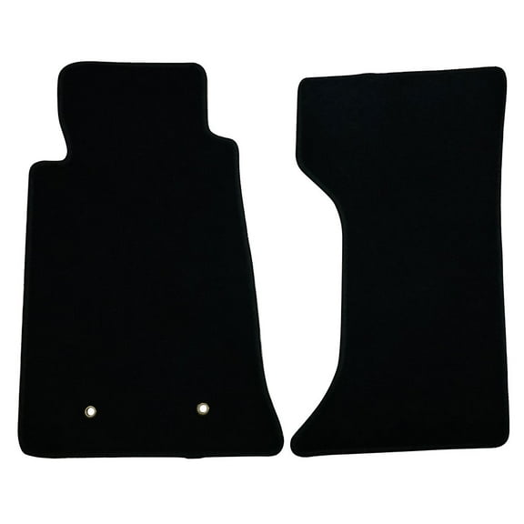 Ikon Motorsports Compatible with 06-15 Mazda Miata MX-5 OE Factory Style Black Nylon Carpet Car Floor Mats Front Rear 2pcs 2006 2007 2008 2009 2010 2011 2012 2013 2014 2015