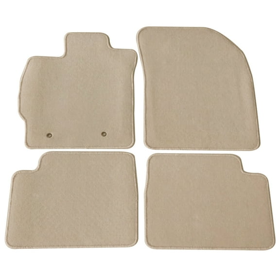Ikon Motorsports Compatible with 08-15 Scion xB OE Factory Style Beige Nylon Carpet Car Floor Mats Front Rear 4pcs 2008 2009 2010 2011 2012 2013 2014 2015