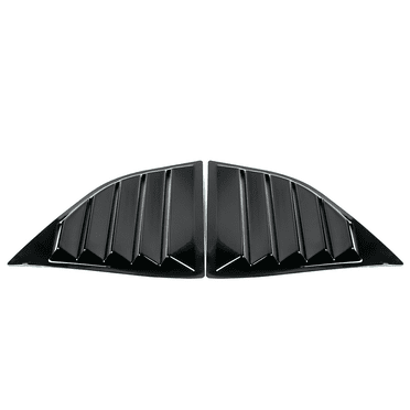 Ikon Motorsports Compatible with 08-23 Dodge Challenger XE V2 Style Gloss Black Rear Quarter Side Window Louvers Scoop Cover Vent 2Pc Set 2008 2009 2010 2011 2012 2013 2014 2015 16 17 18 2019 20