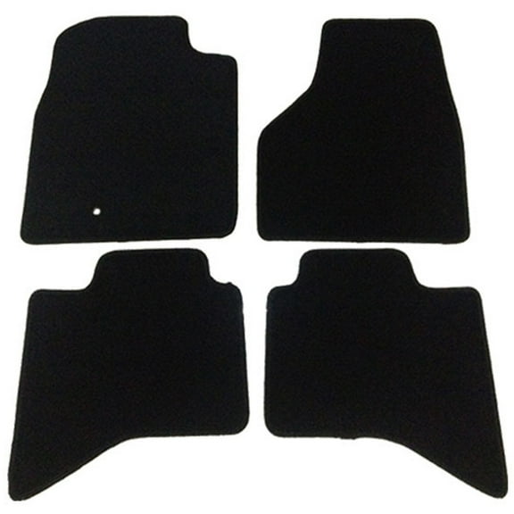 Ikon Motorsports Compatible with 09-12 Dodge Ram 2Dr 4Dr OE Factory Style Black Nylon Carpet Car Floor Mats Front Rear 4pcs 2009 2010 2011 2012 2013 2014