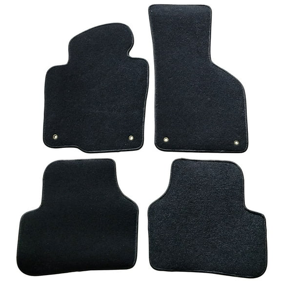 Ikon Motorsports Compatible with 09-17 Volkswagen CC OE Factory Style Black Nylon Carpet Car Floor Mats Front Rear 4pcs 2009 2010 2011 2012 2013 2014 2015 2016 2017