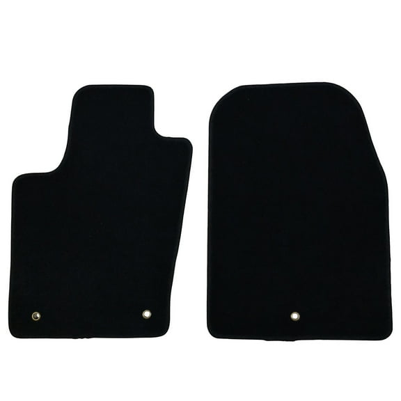 Ikon Motorsports Floor Mats Fits 2011-2025 Dodge Durango 2016-2021 Jeep Grand Cherokee, OE Factory Style Black Nylon Carpet Car Front Liner 2pcs