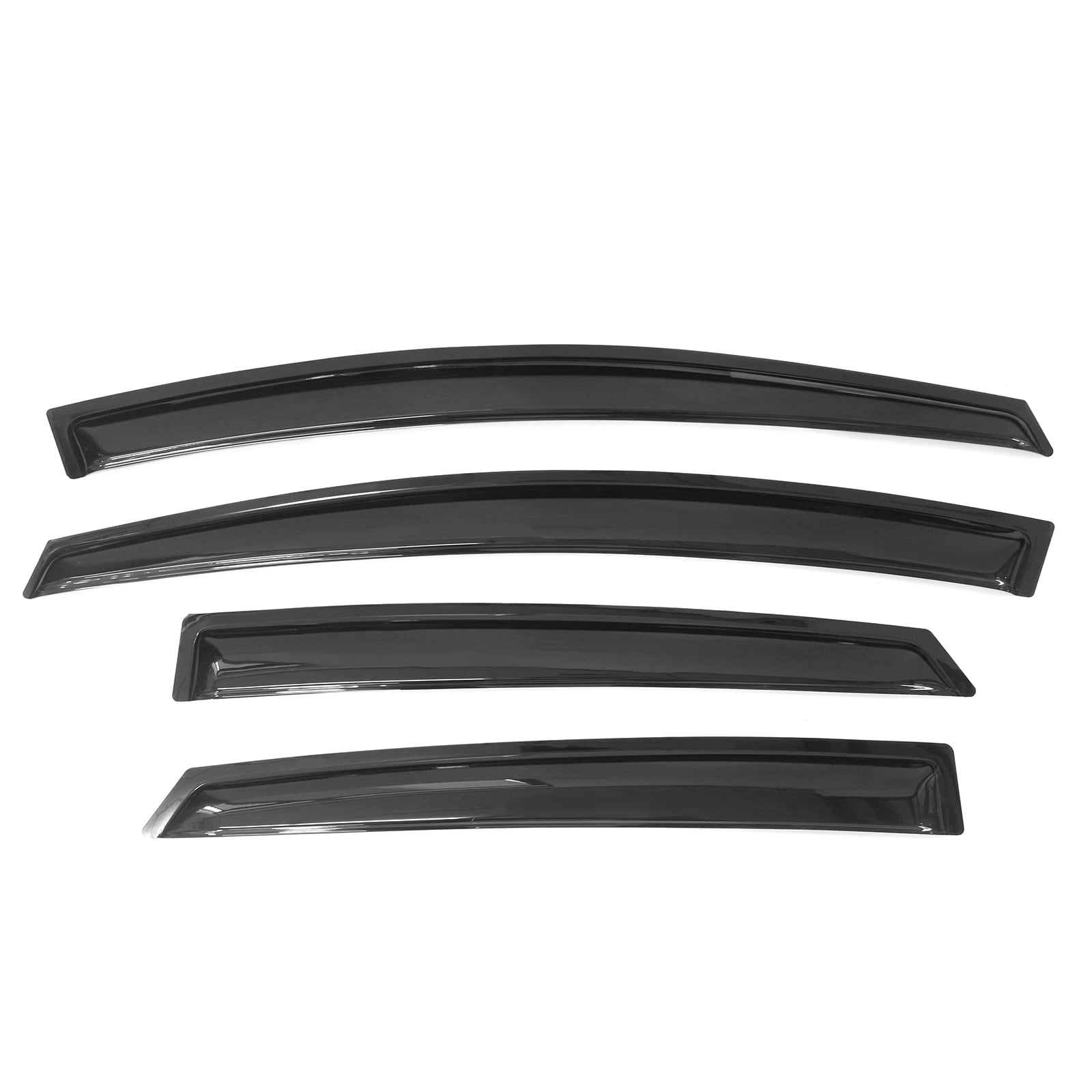 Ikon Motorsports Compatible with 12-18 Ford Focus Acrylic Window Visors Vent Deflector Rain Guard 4Pc Set Outside Mount 2012 2013 2014 2015 2016 2017 2018