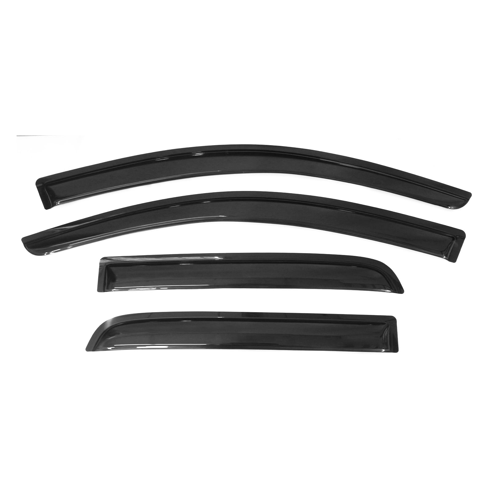 Ikon Motorsports Compatible with 14-23 Mitsubishi Mirage Hatchback Acrylic Window Visors Vent Windshield Deflector Rain Guard 4Pc Set Outside Mount 2014 2015 2016 2017 2018 2019 2020 2021