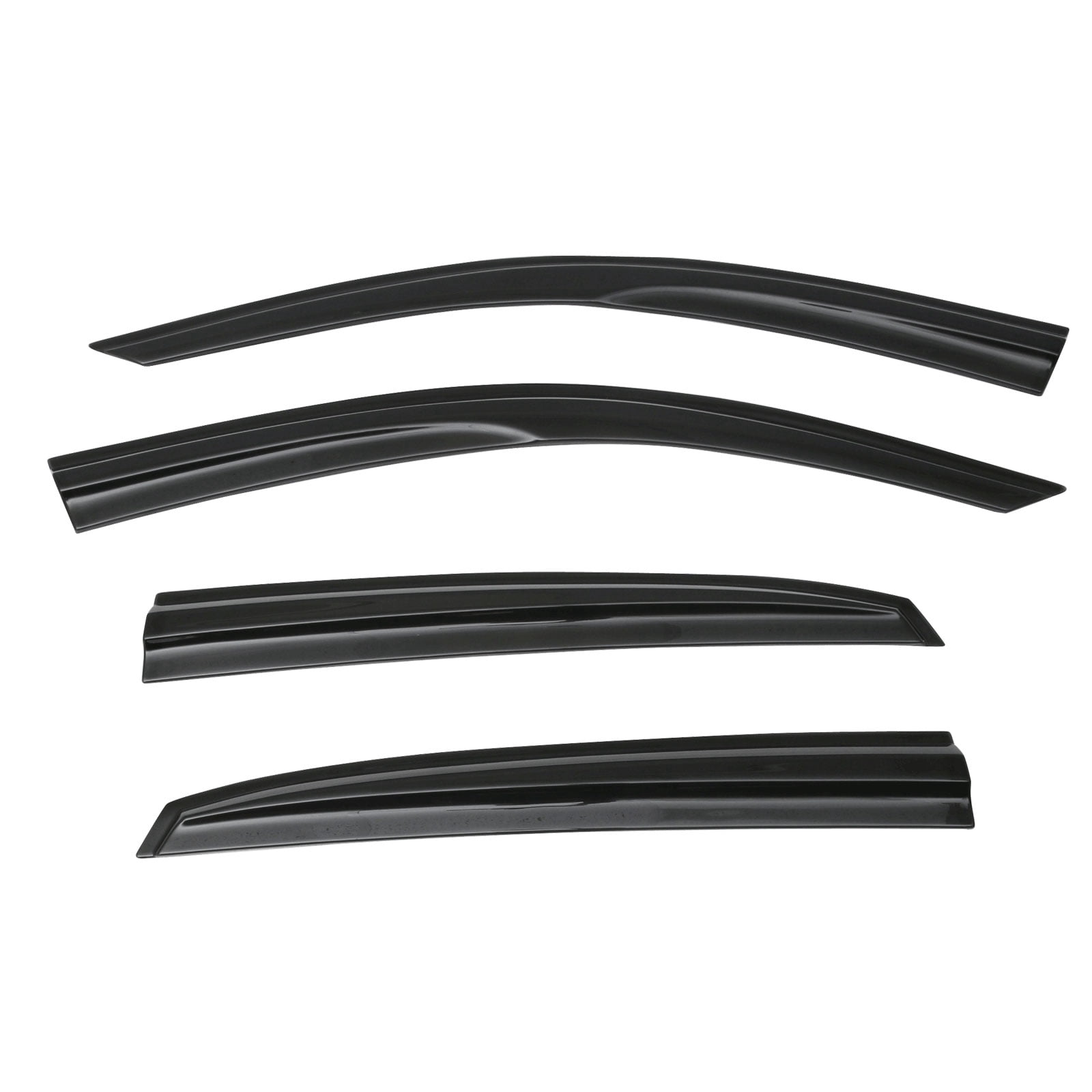 Ikon Motorsports Compatible with 17-21 Honda Civic Hatchback MU Style Acrylic Window Visors Vent Windshield Deflector Rain Guard 4Pc Set Outside Mount