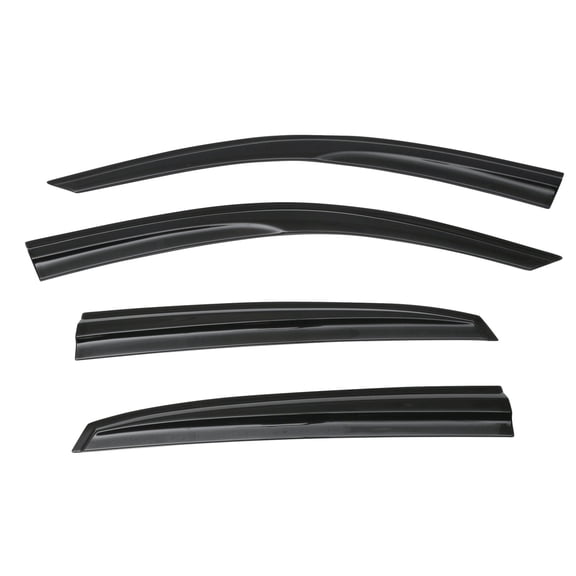 Ikon Motorsports Compatible with 17-21 Honda Civic Hatchback MU Style Acrylic Window Visors Vent Windshield Deflector Rain Guard 4Pc Set Outside Mount