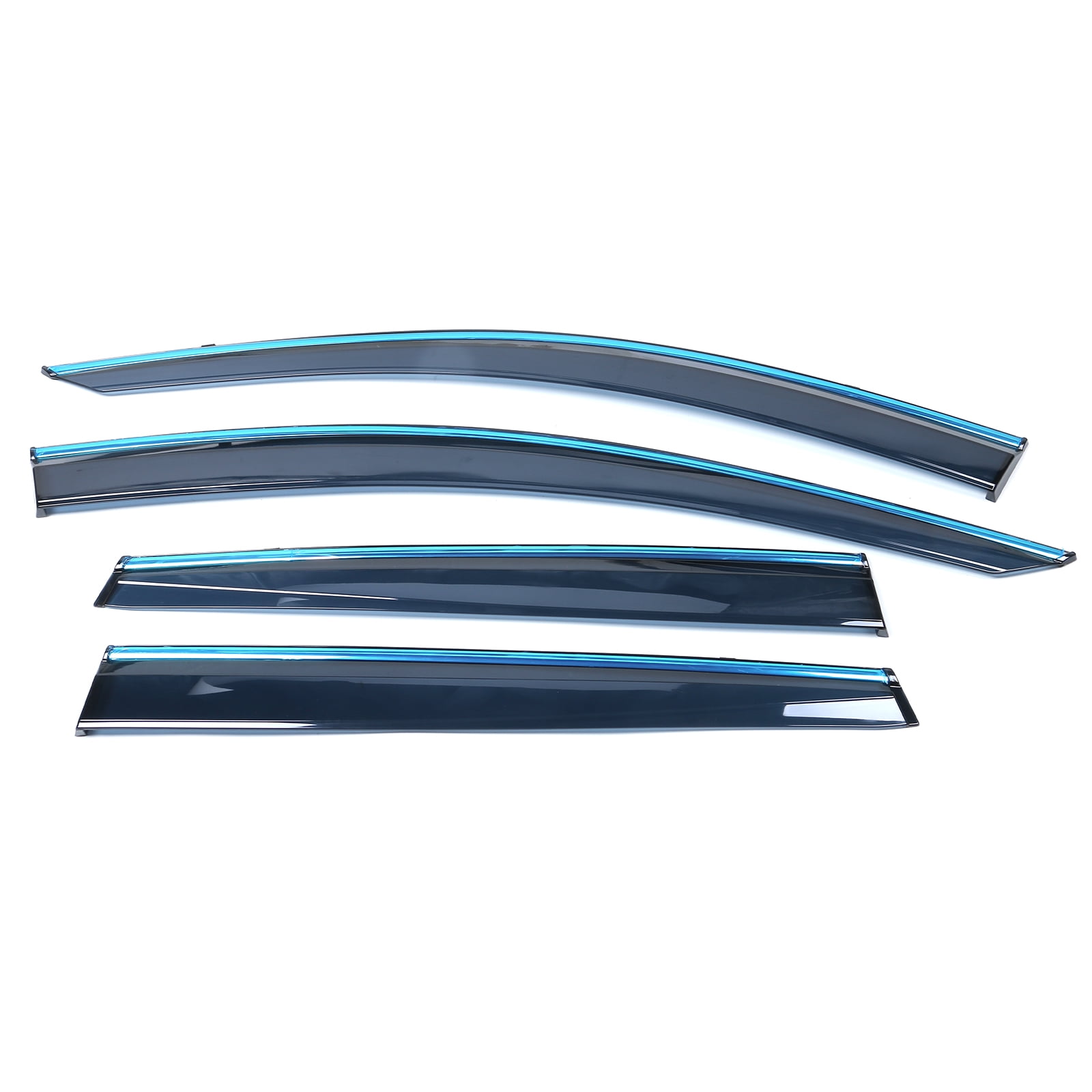 Ikon Motorsports Compatible with 17-22 Honda CRV Polycarbonate Window Visors Vent Windshield Deflector Rain Guard W/ Chrome Trim 4Pc Set Outside Mount 2017