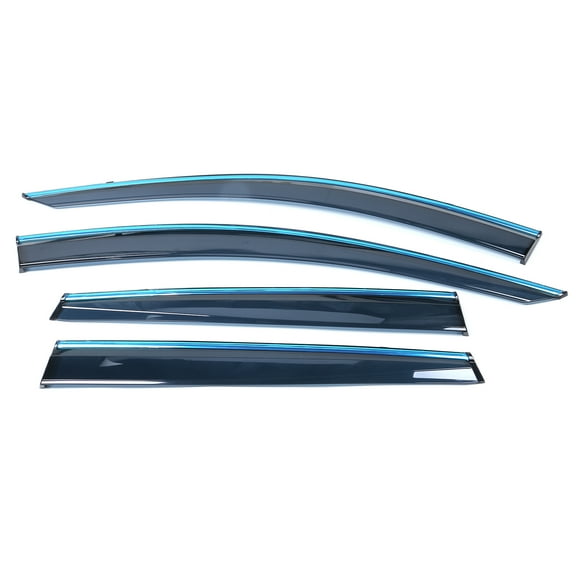 Ikon Motorsports Compatible with 17-22 Honda CRV Polycarbonate Window Visors Vent Windshield Deflector Rain Guard W/ Chrome Trim 4Pc Set Outside Mount 2017