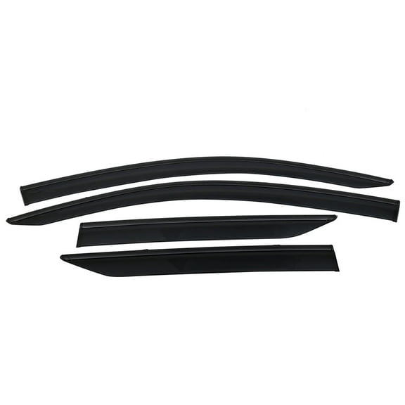 Ikon Motorsports Compatible with 17-22 Toyota CHR Polycarbonate Window Visors Vent Windshield Deflector Rain Guard W/ Black Chrome Trim 4Pc Set Outside Mount 2017 2018