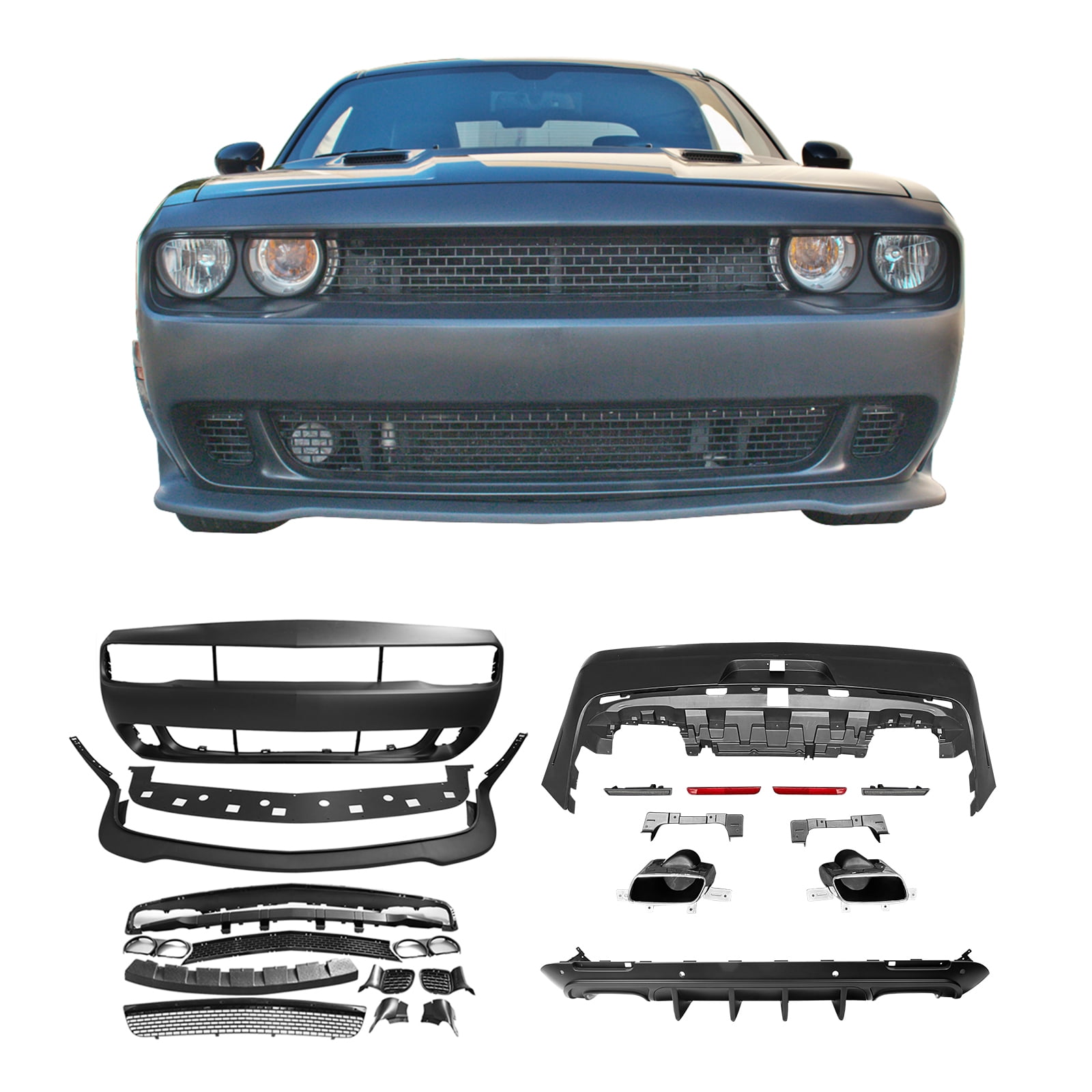 Ikon Motorsports Compatible with 2008-2014 Dodge Challenger 2015+ SRT ...